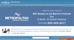 Desktop Screenshot of metropolitanwindows.com