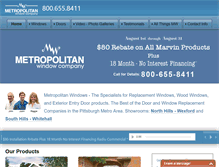 Tablet Screenshot of metropolitanwindows.com